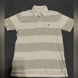Vineyard Vines Light Blue and Navy Blue Striped Polo
